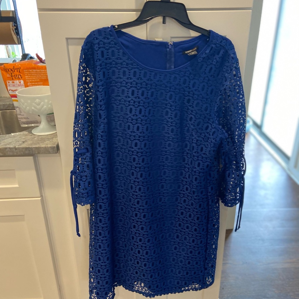 Royal blue lace dress